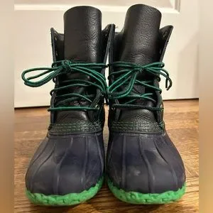 L.L Bean Green Leather 8” Bean Boots Size 9 M L.L.Bean Women main image 3